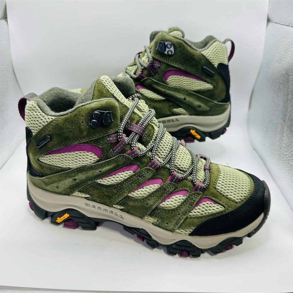 Merrell Moab 3 Mid Waterproof Lichen Mulberry Boots J035852 Womens Size 9 US